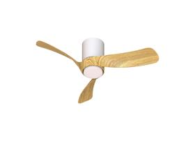M9054  Nemo XS 72cm 18W LED Dimmable Ceiling Light With Built-In 26W DC Fan, 2700-5000K Remote Control, 2800lm, White/Wood
